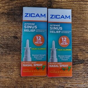 Bundle Of Two New In Box Intense Sinus Relief Nasal Spray - Blue and Orange